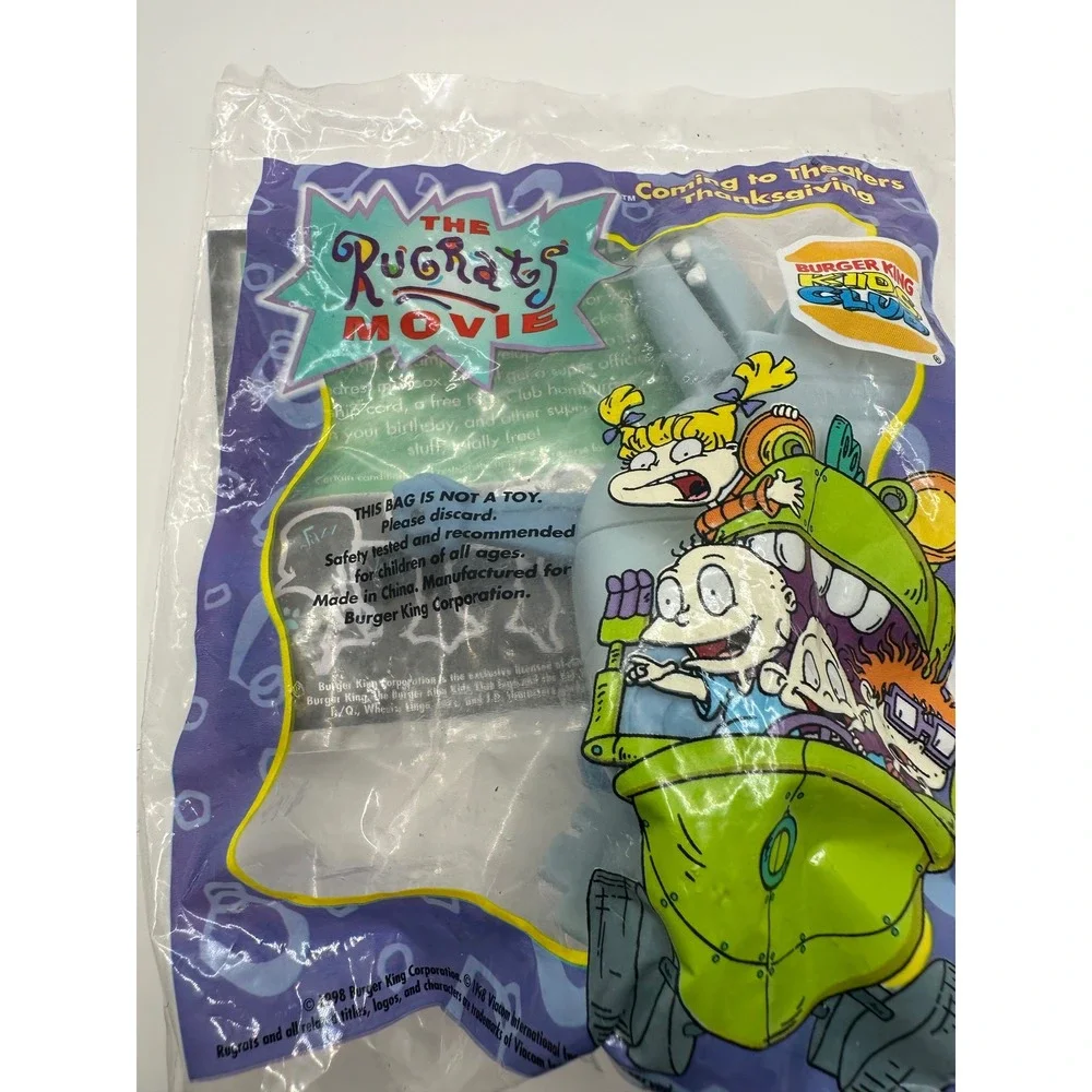 Burger King Rugrats Movie Toy dinosaur plane‎ 1998 Sealed Bag
